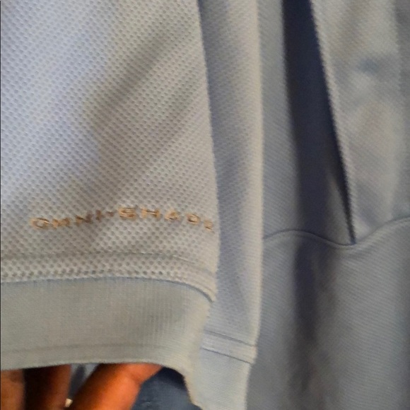 Columbia PFG Omni Shade Fishing Polo Shirt Men’s Large Light Blue - Picture 6 of 8